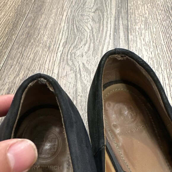 Tory Burch Gigi 20MM Pointy Toe Calf Leather/Suede Flats Size 10 M - Picture 9 of 12